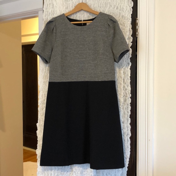 Loft dress black and grey with exposed zipper. - Picture 1 of 3